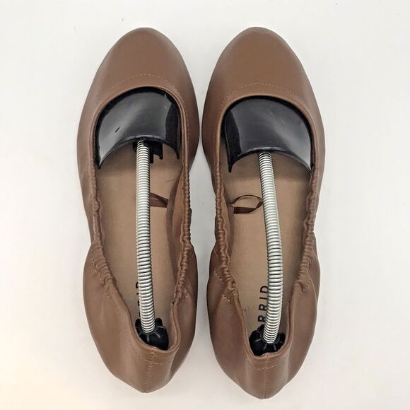 Torrid Scrunch Ballet Flats Women's 8.5WW Brown Lightweight Slip On Comfort Shoe - Picture 6 of 11